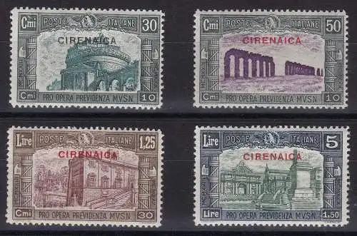 1930 Kyrenaika, Nr. 68/71 Miliz III 4 Werte postfrisch/**