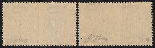 1944 Italienische Sozialrepublik, Kriegspropaganda Nr. 27b/28b Doppelaufdruck Signaturen Oliva