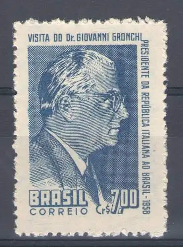 1958 Brasilien Italienisch-Brasilianische Freundschaft Gemeinsame Ausgabe 1 Val. MNH**