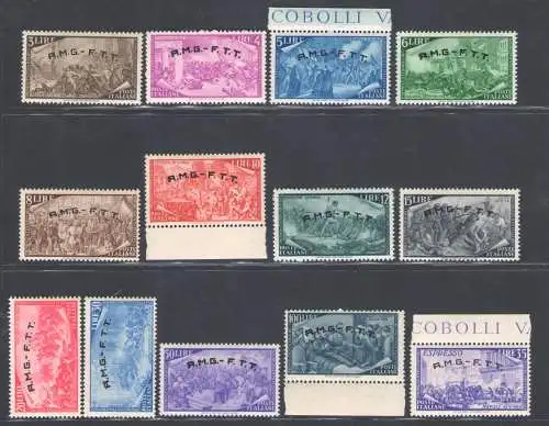 1948 TRIEST A - Risorgimento - komplette Serie Nr. 18/29 + Espresso 5 - MNH **