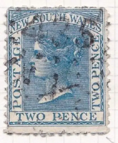 1882 NEW SOUTH WALES - SG 224 2d hellblau GEBRAUCHT