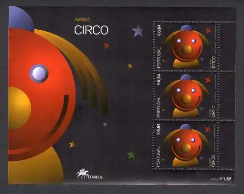 2002 EUROPA CEPT Portugal, Nr. 1 Blatt Il Circo MNH **