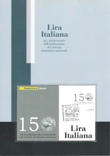 2012 Italien - Folder 150 Italienische Lira, mit Blatt Nr. 17 in Silber - MNH **