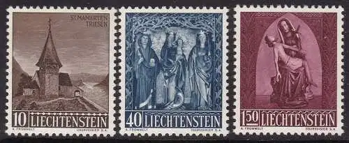 1957 LIECHTENSTEIN, Nr. 324/326 Weihnachten postfrisch/**