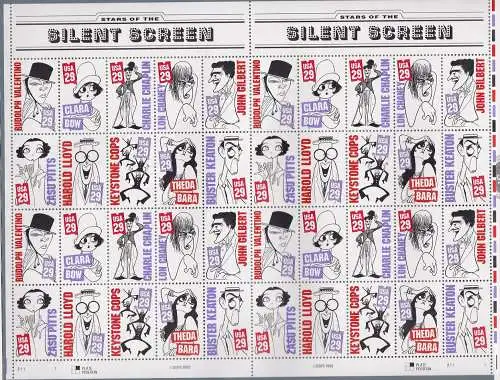 1994 USA, Nr. 2552/2561 Bogen mit 40 Werten postfrisch**