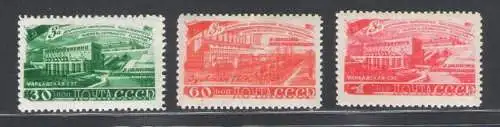 1948 Russland, Fünfjahresplan, Elektrifizierung Nr. 1278/80 - postfrisch**