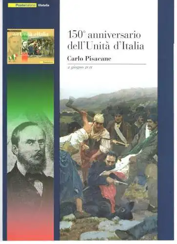 2011 Italia, Folder 150. Einheit Italiens, Carlo Pisacane Nr. 270 postfrisch **