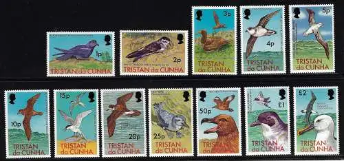 1977 Tristan da Cunha - Seevögel, Yvert Nr. 221/32, postfrisch**