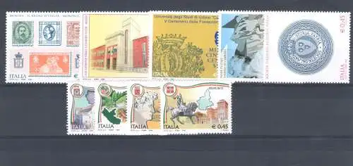 2006 Italien, kompletter Jahrgang 77 Werte + 2 Zettel - postfrisch **