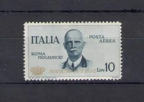 1934 Italien - Flugdienst - 10 Lire Schiefer Coroncina - postfrisch **