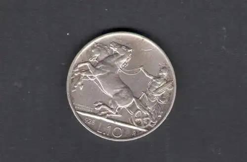 1928 Vittorio Emanuele III - 10 Lire Silber - BB