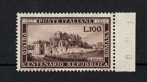 1949 Italien - Republik, Römische Republik Nr. 600, zentriert postfrisch **