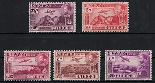 1947-55 ÄTHIOPIEN - Yvert # 25B+26+28/30 - postfrisch**