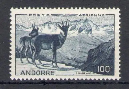 1950 Französisch Andorra, Luftpost Nr. 1 - postfrisch **