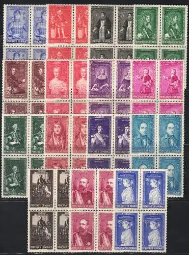 1942 MONACO - Abbildungen von Prinzen, # 234/48 postfrisch **