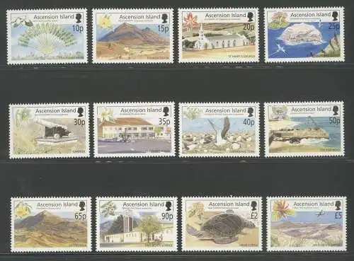 2002 ASCENSION, Yvert Nr. 803-14 - Flora und Fauna - 12 Werte - postfrisch **