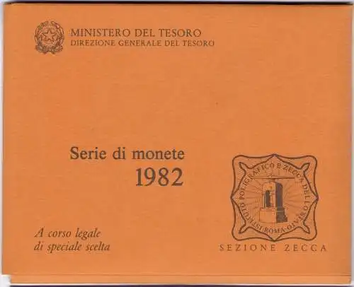 1982 Italien - Divisionsmünze - kompletter Jahrgang - FDC