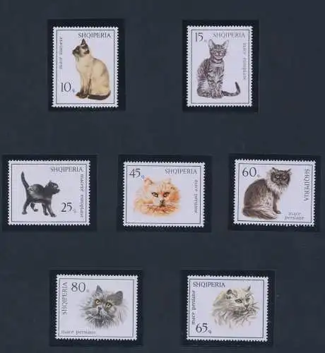 1966 ALBANIEN, Katzen - Nr. 1091/97, postfrisch**