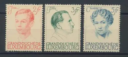 1939 Luxemburg - 20. Jubiläum Großherzogin Carlotta, Nr. 324/29, postfrisch **