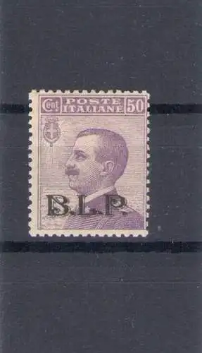 1922-23 Königreich Italien, BLP Nr. 10, 50 Cent. violett, Aufdruck II. TYP, gute Zentrierung, postfrisch** - Zertifikat Enzo Diena