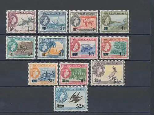 1962 BRITISH VIRGIN ISLANDS - SG n. 162/173 - 12 Werte - postfrisch**