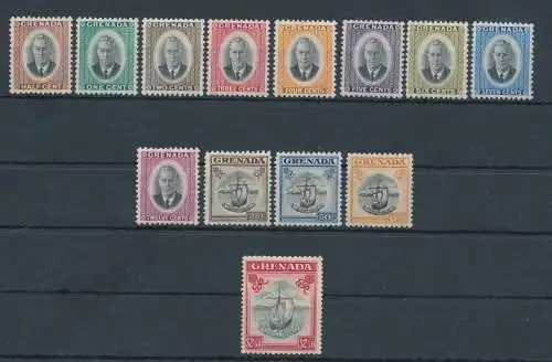 1951 Grenada, Stanley Gibbons Nr. 172/84 - 13 Werte - MLH*