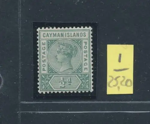 1900 CAYMAN ISLANDS, Stanley Gibbons n.1 deep green - Regina Vittoria - MNH**