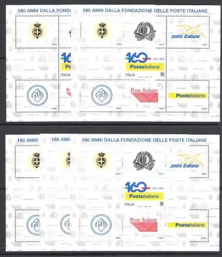 2022 Italien - Republik, 160 Fondazione Poste Italiane Con Errore - MNH ** - Lot von 5 Exemplaren