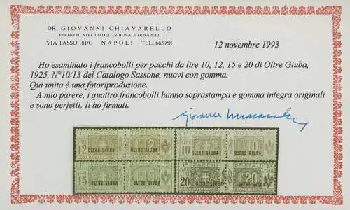 1925 Oltre Giuba, Postpakete Nr. 1/13, 13 Werte - postfrisch**