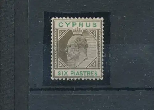 1902-04 Zypern, Stanley Gibbons Nr. 55 - 6 Platten Sepia and green - MH*