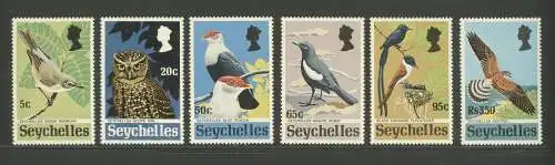 1972 Seychellen - Yvert Nr. 273-78 - Vögel - 6 Werte - komplette Serie - postfrisch **