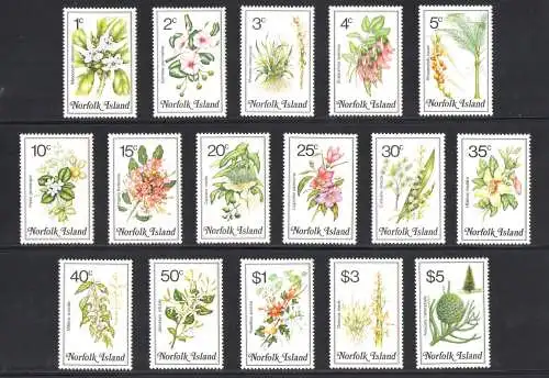 1984 Norfolk - Ordinaria Fiori, Yvert Nr. 315-30 - 16 Werte - MNH **