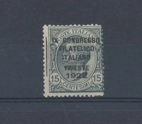 1922 Italien - Königreich, 9. Italienischer Philatelistischer Kongress Nr. 123/126 (mit 124b) - Triest - MNH** - Raybaudi Zertifikat