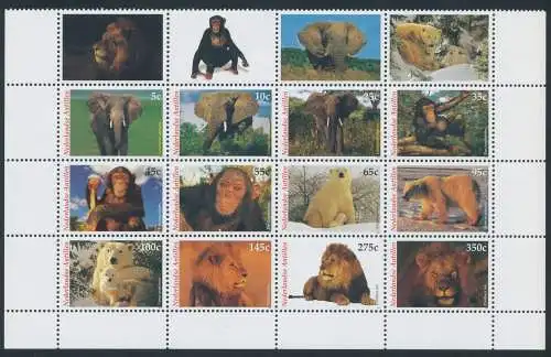 2004 Niederländische Antillen - Wildtiere - Yvert Katalog Nr. 1425-36 - Block mit 12 Werten - postfrisch **