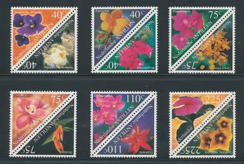 1999 Niederländische Antillen - Blumen - Yvert Katalog Nr. 1197-08 - 12 Werte - postfrisch **