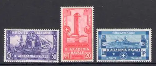 1931 Italien - Königreich - Marineakademie Nr. 300-02 - postfrisch **