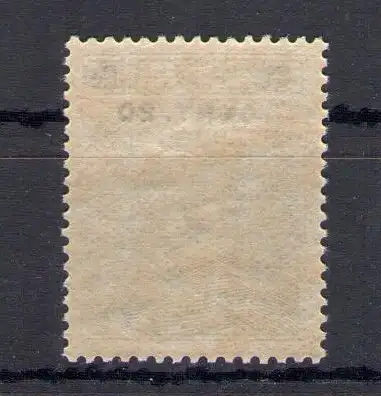 1916 Italien - Königreich, Nr. 106, 20 Cent auf 15 Kant grau schwarz, Vittorio Emanuele III - POSTFRISCH **