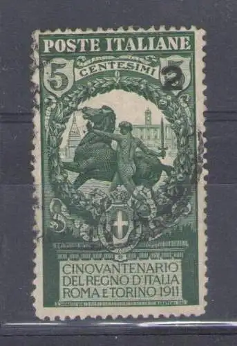 1913 Italia - Nr. 99f - nur eine 2 im Aufdruck - Gebraucht