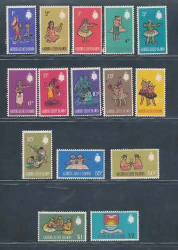 1968 Gilbert e Ellice Islands - Stanley Gibbons 135/49 - MNH **