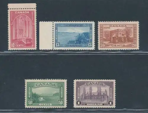 1937-38 Kanada, Stanley Gibbons Nr. 363/67, postfrisch**