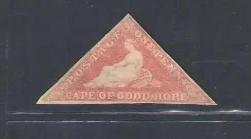 1855-63 Cape of Good Hope, Stanley Gibbons n. 5a, 1d. rose, MH*