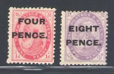 1891 Tonga - Stanley Gibbons Nr. 5/6 - MH*