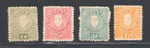 1895 Tonga - Stanley Gibbons Nr. 32/35 - MH*