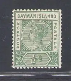 1900 Kaimaninseln, 1/2d. dpale green, Stanley Gibbons n. 1a, postfrisch**