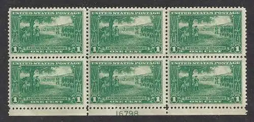 1925 USA, Nr. 427 1 c. grün MNH / ** BLOCK