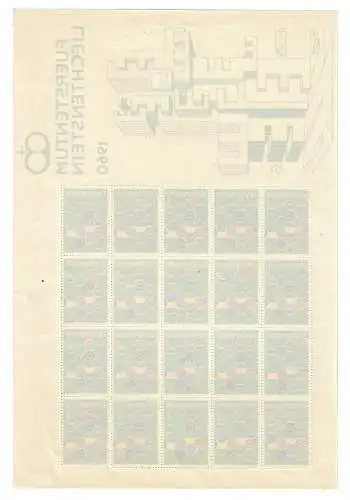 1960 Liechtenstein - Kleinbogen Europa 60 - 20 Exemplare - postfrisch** - selten