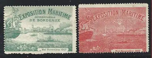 1907 FRANKREICH, Maritime Ausstellung Bordeaux (*) ohne Gummi