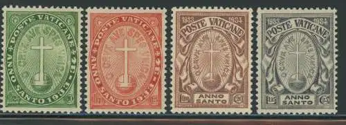 1933 Vatikan, postfrisch, Nr. 15/18, Heiliges Jahr, 4 Werte, postfrisch**