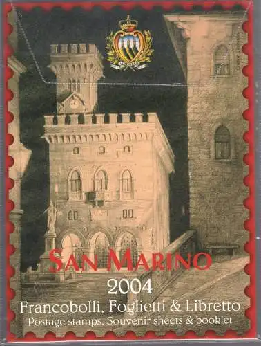 2004 San Marino Offizielles Jahresbuch der philatelistischen Ausgaben MNH **