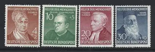 1952 DEUTSCHLAND - Nr. 42/45 Beneficenza IIIa Serie MNH/**